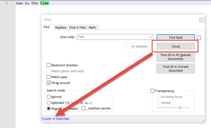 microsoft word word count with coding