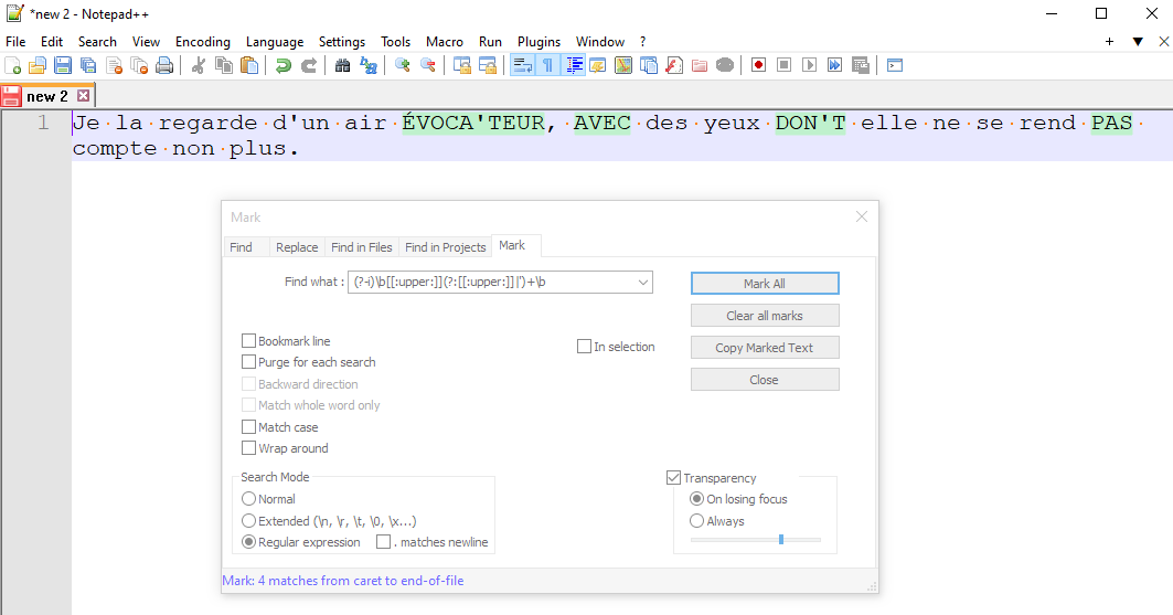 Notepad Regex Find All Lines With Uppercase Names Words Or Tokens Hot 